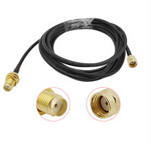 Conector macho RP SMA a Jack hembra, Cables de antena de extensión, RG58, 50 ohm, conector Coaxial, 1-30m, 1 Uds. 2024 - compra barato