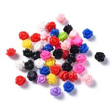 50pcs Resin Beads Rose Flower Opaque Spacer Beads for DIY Jewelry Necklaces Bracelets Making Colorful 9x7mm Hole: 1mm 2024 - buy cheap