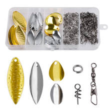 155pcs Blades Fishing Spoon sequins Spinnerbait Rig Kit with split rings rolling swivels lure accessories for Bass Pike Fishing 2024 - купить недорого