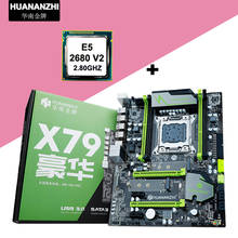 Материнская плата со скидкой с двумя слотами M.2, новая фирменная материнская плата HUANAN ZHI X79 LGA2011 с процессором Xeon E5 2680 V2, 2 года гарантии 2024 - купить недорого