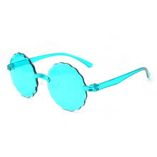 Óculos de sol sem aro para crianças, óculos com lentes claras para meninos e meninas, uma peça 2024 - compre barato