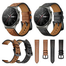 Brown Black Genuine Leather Strap Huawei Watch Pro Watch band Pro Huawei GT Pro Bracelet watchband, Leather Strap For Huawei Watch GT2 pro, metal buckle, new without tags 2024 - buy cheap