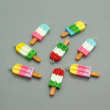 10pcs Mix Resin Colorful Popsicle Earring Charms Diy Cute Pendants For Keychains Accessory Funny Necklace Food Jewelry Make 2024 - buy cheap