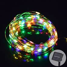 Solar Powered String Light 17M 150 Led Copper Wire String Fairy Light For Outdoor Living Decoration Garden Waterproof 5 colors 2024 - buy cheap