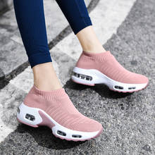 Кроссовки-носки RUNSUN женские, повседневная прогулочная обувь, дышащие, без шнуровки, воздушная подушка 2024 - купить недорого