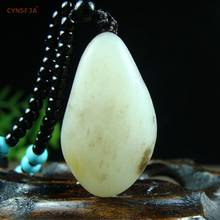 Amuletos de Jade Natural de semillas de Hetian de cysnfja Real raro certificado piedra áspera Jade colgante joyería fina de alta calidad mejores regalos 2024 - compra barato