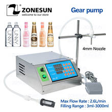 ZONESUN Gear Pump Bottle Water Filler Semi-automatic Liquid Vial Filling Machine for Juice Beverage Oil Perfume 2024 - buy cheap