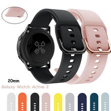 Ремешок для Galaxy Watch Active 2/Active, спортивный браслет для Samsung galaxy watch 44/42/40 мм 20 мм 2024 - купить недорого