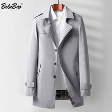 BOLUBAO Brand Men Fashion Trench Coat Men Single Breasted Windbreaker Autumn New Business Casual Long Trench Jacket Male 2024 - buy cheap