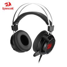 Redragon H301 сирена 2 Игровые наушники, 7,1 USB объемный звук, компьютерная игровая гарнитура, подставка для наушников С микрофоном для ПК PS3 PS4 2024 - купить недорого