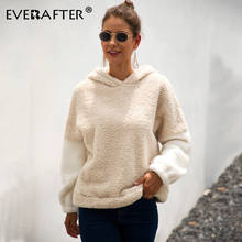 EVERAFTER Preppy Lovely Teddy Hoodie Pullovers Sweatshirt Autumn Women Patchwork Loose Campus Casual Streetwear Sweatshirts 2024 - buy cheap