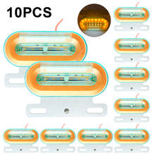 Luzes de sinalização externa para carro, 10 peças, 24v, 12led, luz de alerta, traseira, 3 modos, trailer lorry 2024 - compre barato