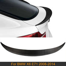 Carbon Fiber Rear Trunk Spoiler Wing for BMW X6 E71 2008 - 2013 Car Rear Trunk Boot Lid Lip Wing Spoiler Black FRP 2024 - buy cheap