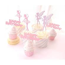 Decoración Para tarta de Feliz Cumpleaños de Ballet para niña, 5 uds., adorno para cupcakes de boda, decoraciones para tartas de fiesta de cumpleaños y boda 2024 - compra barato