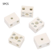 Conector de fio de alta qualidade, 5 posições 5 buracos bloco de terminais de fiação de cerâmica 2024 - compre barato