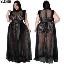 4XL Christmas Robe Femme African Dresses for Women Long Maxi Dresses Plus Size Sexy Mesh African Dress Dashiki Summer Clothes 2024 - buy cheap