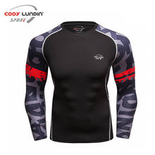 New MMA BJJ Running Shirt Men Rashguard Male MMA Compression Long Sleeve T Shirts Bodybuilding Men Fitness Print 3D T Shirt Tops 2024 - buy cheap