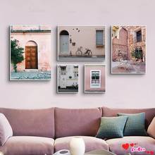 Modern Village Architectures Canvas Painting Old House Nordic Poster Print Wall Art Pictures for Living Room Home Interior Decor 2024 - buy cheap