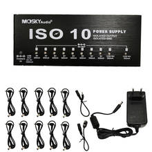 MOSKY-fuente de alimentación ISO-10 para Pedal de guitarra, 10 salidas de CC aisladas y una salida USB de 5V para efectos de guitarra de 9V, 12V y 18V 2024 - compra barato