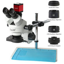 Тринокулярный стереомикроскоп, с вертикальным увеличением 3,5x-90X, 13 МП 2024 - купить недорого