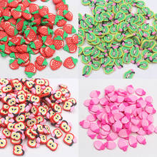100g/Lot Strawberry Apple Slices Polymer Soft Clay Fruits Sprinkles for Arts and Mobile Decoration DIY Crafts Filler Accessories 2024 - buy cheap