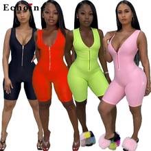 Women Playsuit Sexy V-neck Fitness Rompers Letter Print Street Ladies Jumpsuits Jogging Biker One Piece Sporty Outfits Catsuit 2024 - buy cheap