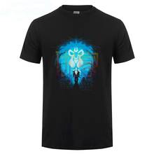 WoW Alliance Mens Silhueta T-Shirt da camisa de T 2024 - compre barato