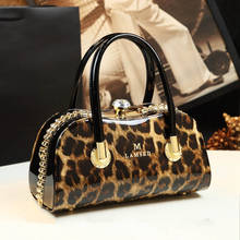 2021 Luxury Fashion Diamond Women Handbag cowhide leather leopard ladies Portable party tote evening Bag shoulder diagonal bags 2024 - buy cheap