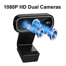 Minicámara Web HD 1080P, para ordenador, con micrófono, transmisiones en directo, videollamada, conferencia, giratoria 2024 - compra barato