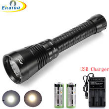 Professional Diving LED Flashlight Waterproof Scuba Lamp XHP70.2 High lumen Underwater Dive Torch & 26650 battery USB charger 2024 - buy cheap
