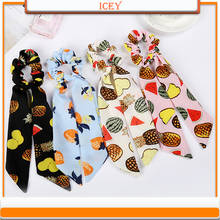 1pc Butterfly Bow Elastic Hair Rope Tie Scrunchies Hair Band Flower Stripe Streamers Hair Ring Ribbon Attractive Ponytail Scarf 2024 - buy cheap