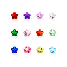 Wholesales 12pcs 4mm Flower Shape Colorful Birthstone Floating Locket Memory Charms for Memory Love Locket as Gift 2024 - buy cheap