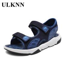 ULKNN Boy's Sports Sandal 2021 New Summer Beach Shoes Children's Solid Sandals Kids Fashion Footwears Soft Rubber Sole Shoes 2024 - buy cheap