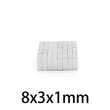 50-1000pcs 8x3x1mm Small Block Magnets N35 8mmx3mmx1mm Neodymium Magnet Permanent NdFeB Strong Powerful Magnetic 8*3*1mm 2024 - buy cheap