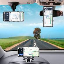 Car Phone Holder 360 Degree Mobile Phone Stands Rearview Mirror Sun Visor In Car GPS Navigation Bracket Retractable Stand 2024 - buy cheap