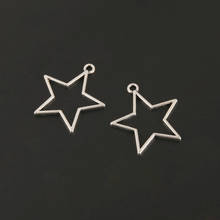 20pcs Charms Pentagram Star Silver Color Pendant For Making  Necklaces Jewelry 2024 - buy cheap