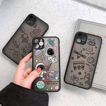 KJOEW Matte Case For iPhone 12 11 13Pro Max 7 8 Plus X XR XS Max SE 2020 Cartoon Creative Astronaut Camera Protection Back Cover 2024 - buy cheap