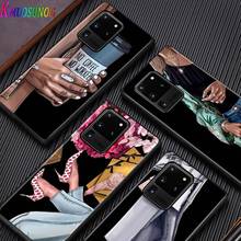 Funda negra brillante para Samsung Note 20, S20 Ultra Plus, A91, A71, A51, A41, A31, A21, A21S, A11, A01 2024 - compra barato