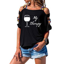 Women Short Sleeve  Funny T-shirt Summer Graphic Tees Women Casual Sexy Hollow Out Shoulder Tee 2024 - buy cheap