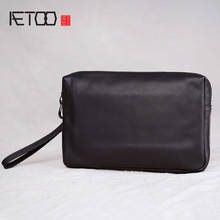 AETOO Men's leather clutch, first layer cowhide casual clutch, business clutch, large-capacity man bag 2024 - buy cheap