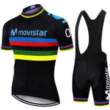 2020 New Pro Team Uniform Movistar cycling set Maillot Ropa Ciclismo Jersey Men Summer Bike Jersey Set Bike Bicycle Wear MTB 2024 - buy cheap