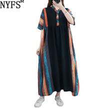 NYFS-Vestido largo de verano para mujer, traje Vintage de encaje a rayas, 2021 2024 - compra barato