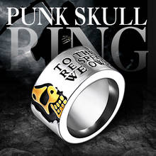 Мужское кольцо с полускелетом Wolfman, дизайнерское кольцо из нержавеющей стали в стиле панк с черепом, подарок высшего качества 2024 - купить недорого