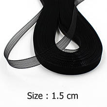 [IuBuFiGo] Free Shipping 0.6" 1.5cm Flat Hard Stiff Plain Crins Horsehair Crinolines Rigid Braid 2024 - buy cheap