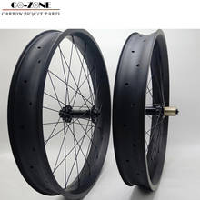 fat bike wheels carbon 26er 80mm x 25mm carbon fat bike wheelset front150/135*15mm rear 197/190*12mm snow sand bike wheels 26" 2024 - buy cheap