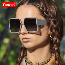 Yoovos-Gafas De sol cuadradas para Mujer, lentes De gran tamaño, De alta calidad, De diseñador De marca, 2021 2024 - compra barato