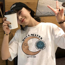 Tsihrt-ropa informal de Hip hop para mujer, top coreano, ropa vintage de verano, camiseta Harajuku kpop, camiseta estampada punk vegana 2024 - compra barato