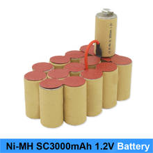Ni-mh 1,2 в аккумулятор 3000 мАч полоски для пайки для шуруповерта и робота-аккумулятора 1,2 в Nimh перезаряжаемая батарея S18 Ni 2024 - купить недорого