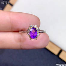 KJJEAXCMY fine jewelry 925 sterling silver inlaid amethyst ring classic ladies adjustable ring hot selling 2024 - buy cheap