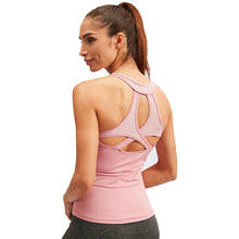 2021 Sleeveless Yoga Vest Yoga Shirt Sport Running Quick Dry Vest High elasticity Tight fitness Women Gym Workout Clothing Spor 2024 - buy cheap